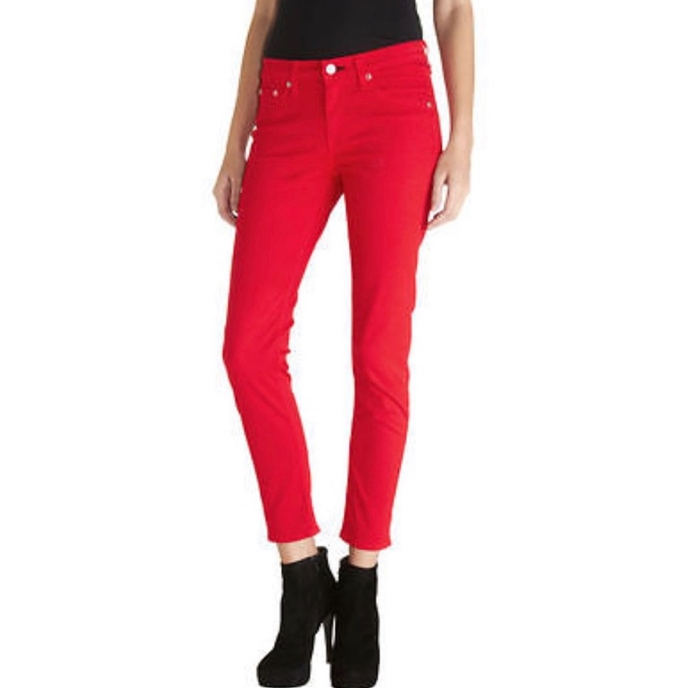 Rag & Bone Red Capri Jeans
